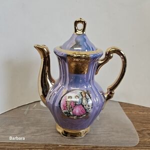 Vintage Antique Giftcraft Japan Purple Lustreware Teapot